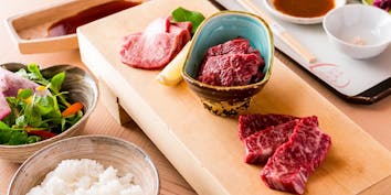 【十六夜会席】特選肉3種を堪能 - 日本焼肉 はせ川 銀座店