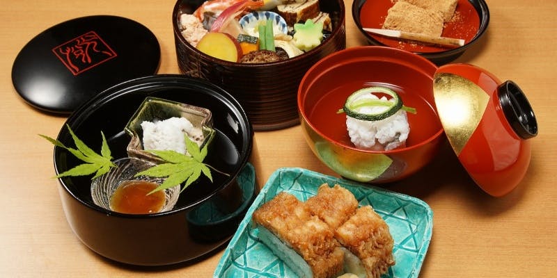 【鱧寿司弁当】光悦水指弁当に、京都の夏の風物詩「鱧寿司」をお付けしました！＋ワンドリンク付き