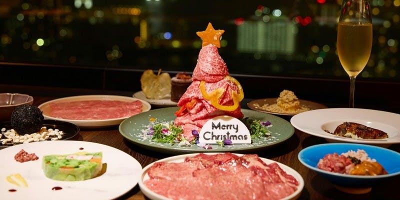 【KINTANクリスマス肉ツリーコース】＋乾杯ドリンク付き（12月20日～25日限定）
