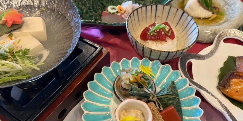 【懐石　花】～京尽くし・・京豆腐、都もち豚、鰆西京焼き、湯葉餡かけご飯、生麩など京食材を堪能全7品～