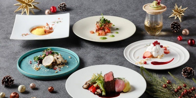 【Xmas2025】スモーク香るビーフフィレローストとトリュフ＆ロブスター贅沢クリスマスコース全6品＋乾杯酒