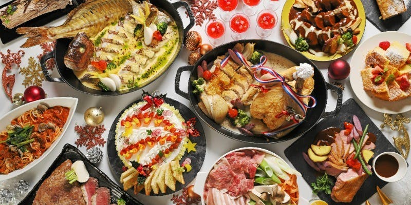 【Xmas2025】クリスマスディナーブッフェ！120m絶景×約60種（窓際確約）