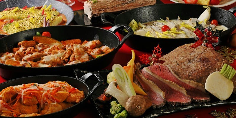 【Xmas2025】クリスマスランチブッフェ！120m絶景×約50種（窓際確約）