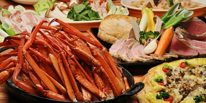 【蟹食べ放題ブッフェ】地上120m絶景×ボイル蟹など約60種1/3～2/28（窓際確約）
