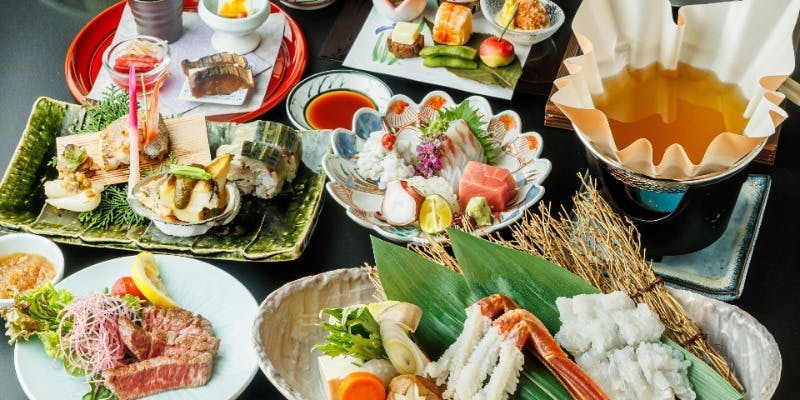 【越前会席】厳選高級食材、活蟹を利用した本格会席　全10品