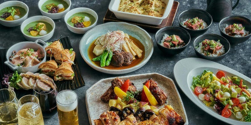 忘新年会プラン（水～土曜日限定）＋卓盛り料理・フリーフロー付（120分制）