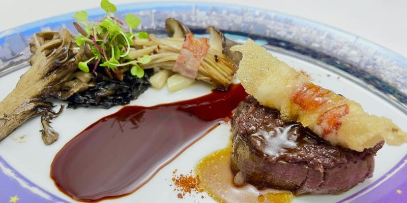 【Dinner Menu C】前菜二種とWメインなど全7品＋キャビア10g＆フォアグラ付き