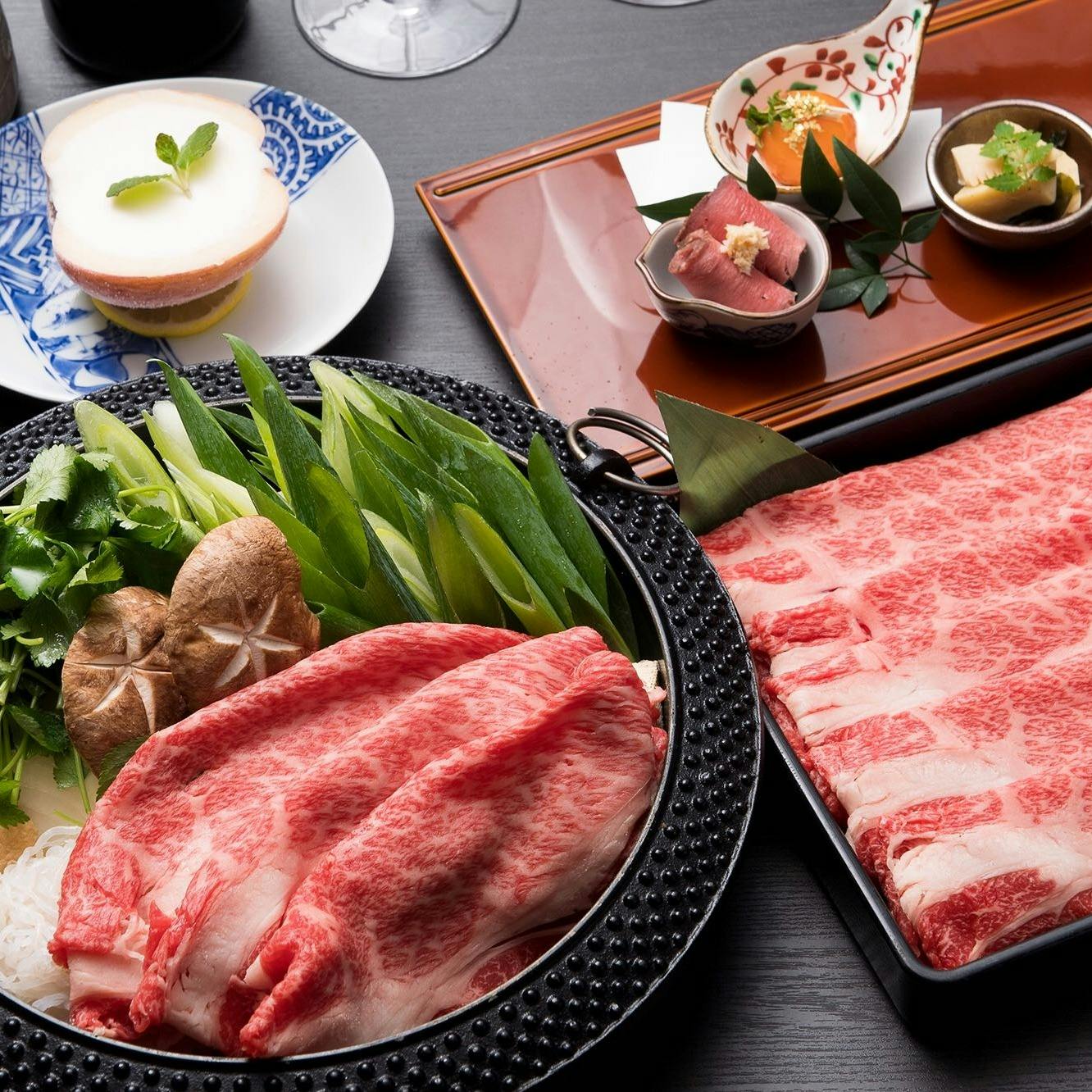 京都ダイニング正義 個室確約 特上の黒毛和牛を使用したすき焼きを含む全4品 通常コースよりお肉倍増 ディナー プラン メニュー 一休 Comレストラン