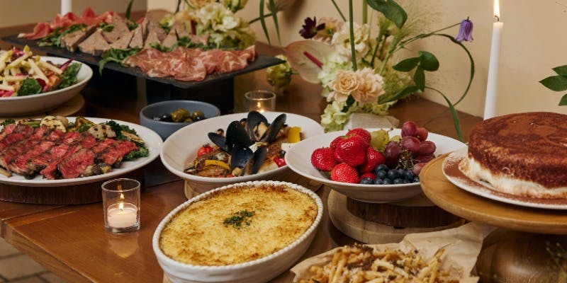 【プレミアム パーティープラン】豪華食材を揃えた季節のシェアスタイル 全9品＋2時間フリーフロー