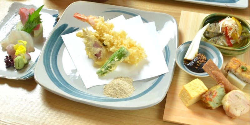 【ご法事コ―ス】季節料理や天ぷらお造りに自家製そば全8品