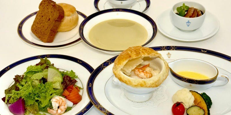 【海の幸ランチ】お魚のメインにスープなど全4品＋乾杯スパークリングワイン