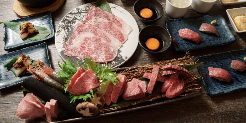 焼肉nashinoya極み海鮮コース　最高級のA5黒毛和牛と海鮮もたっぷり味わえる贅沢コース