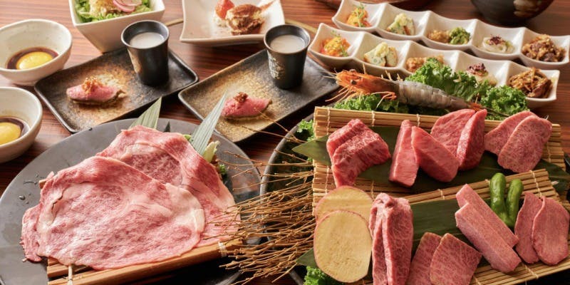 焼肉極みコース　全国から取り寄せた最高級の黒毛和牛を堪能！ 霜降りや赤身肉を贅沢に