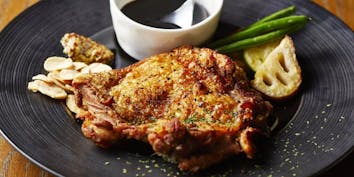 鶏もも肉のロースト、前菜3種盛り、パスタなど全5品 - 心斎橋イタリアンレストラン ルサンク