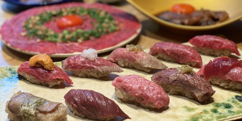 【牛肉寿司10貫コース】牛肉寿司を思いっきり堪能したいお客様のへ！！