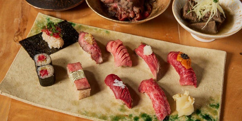 【牛肉寿司8貫御膳】大人気トリュフすき焼きがついた極上ランチセット