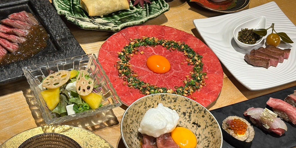 肉寿司肉和食KINTANコレド室町 【KINTANランチコース】人気のプラチナ