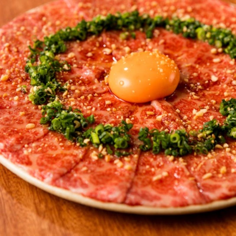 【ランチKINTANコース】プラチナユッケ・牛肉寿司3貫・プライムハラミステーキなど全8品