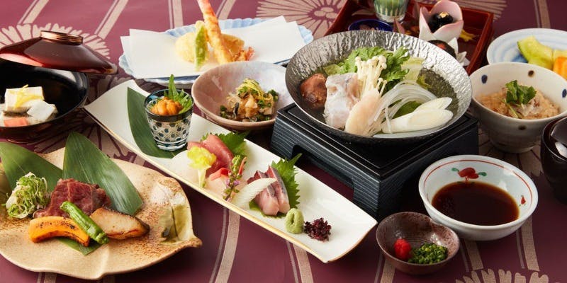 【季節会席・舞】冬の味覚　～河豚と鱈と米沢牛の会席コース～＋乾杯酒