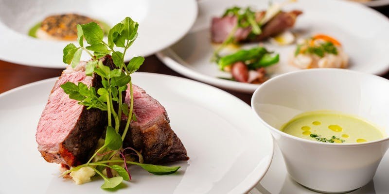 【RVサーロインコース】前菜、サラダ、ポテト等全7品