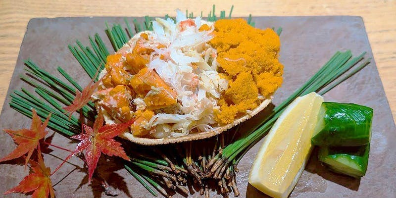 【期間限定】香箱蟹と和牛すき焼きコース（テーブル席）