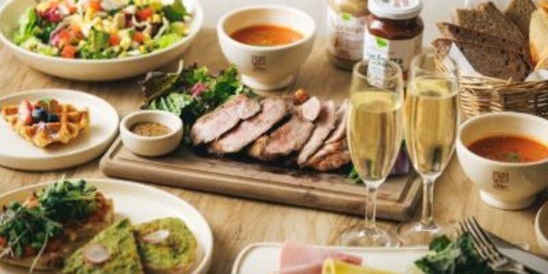 新潟越後のもち豚グリルプラン、デザート付きの全7品