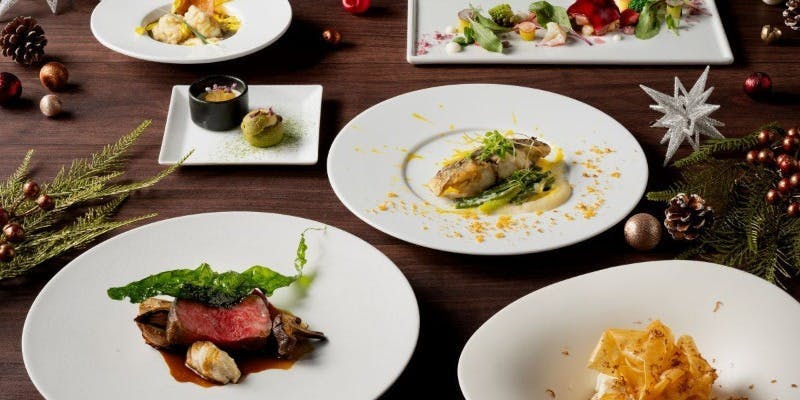 【Xmas2025】貴賓室＆乾杯酒付　神戸牛のメインや旬の魚介のモダンイタリアンコース全7品