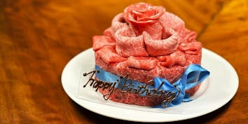 【Premium Anniversary Course】大切な記念日に、特製肉ケーキ、日本一ユッケ。 - しゃぶしゃぶKINTAN　表参道店