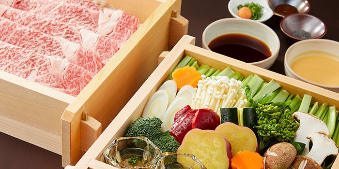 せいろの中の神戸牛と新鮮な野菜の「せいろ蒸しランチ」