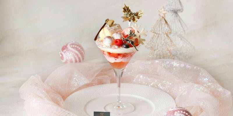 ホワイトクリスマスパフェ ドリンクセット（平日テラス限定）
