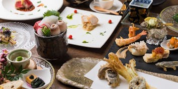 【ペアプラン】士幌黒牛ヘレシャトーブリアン含む贅沢な創作天ぷらをお二人で - 創作天ぷらと酒とワイン ぷらりん