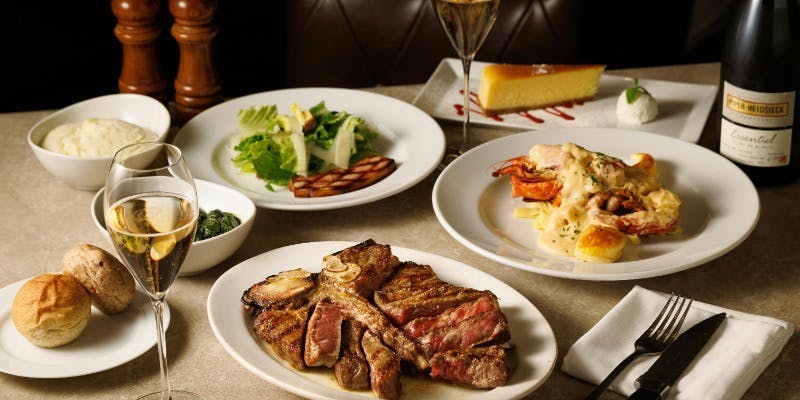 【ポーターハウス＆ロブスターコース】ホタテとカニのタルタルなど全7品