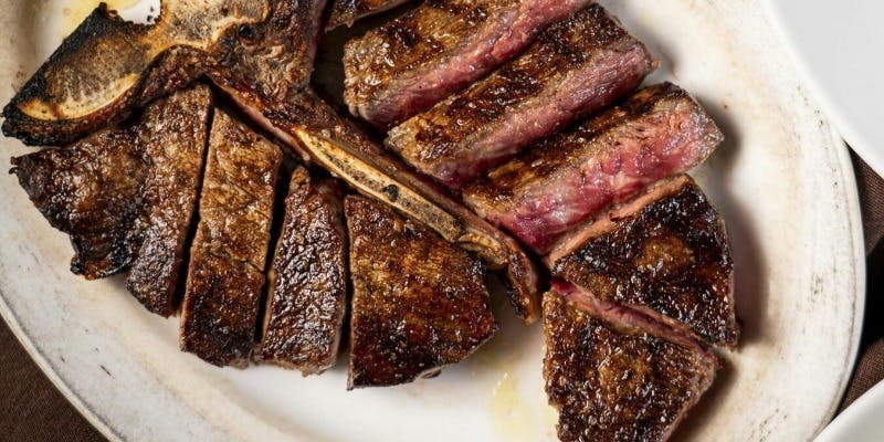 【17時半迄入店限定コース】ポーターハウスステーキ、本日のサラダなど全5品