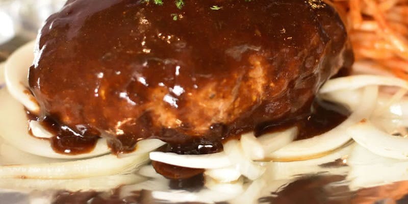 【洋食グランプリ2020 受賞】銀座No.1ハンバーグ！ ご飯、肉すい、漬物、赤パスタ付き