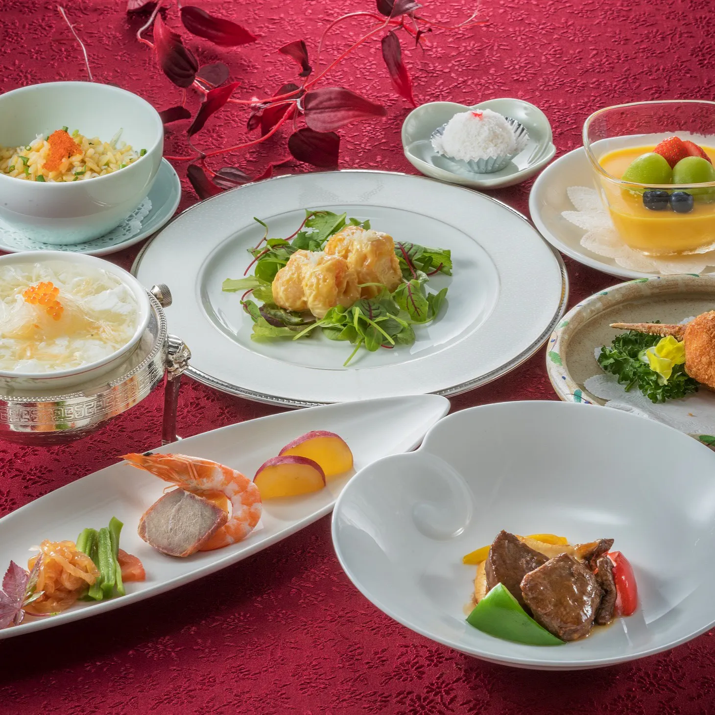 中国料理 梨杏 ホテルアソシア豊橋 料理長おすすめディナー大簇 前菜 スープ お肉料理など全7品 ディナー プラン メニュー 一休 Comレストラン