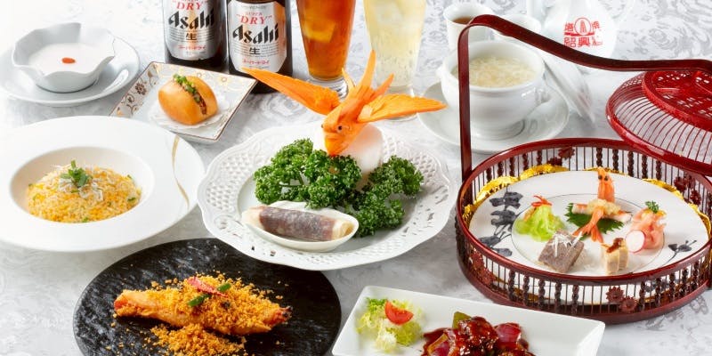 【人気No.1】北京ダック・大海老黄金揚げも！コミコミ～菊コース　120分飲み放題付き