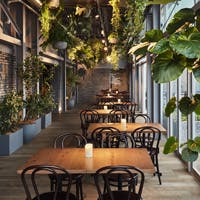 新宿の夜景を眺めながら、緑とお食事を楽しむラグジュアリー空間