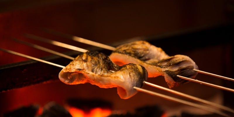 【炭火焼 旬のお魚コース】魚の旨味を引き出す炭火焼き　全5品