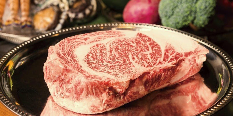【葵A】牛ロース肉と魚介の鉄板焼きコース 全8品