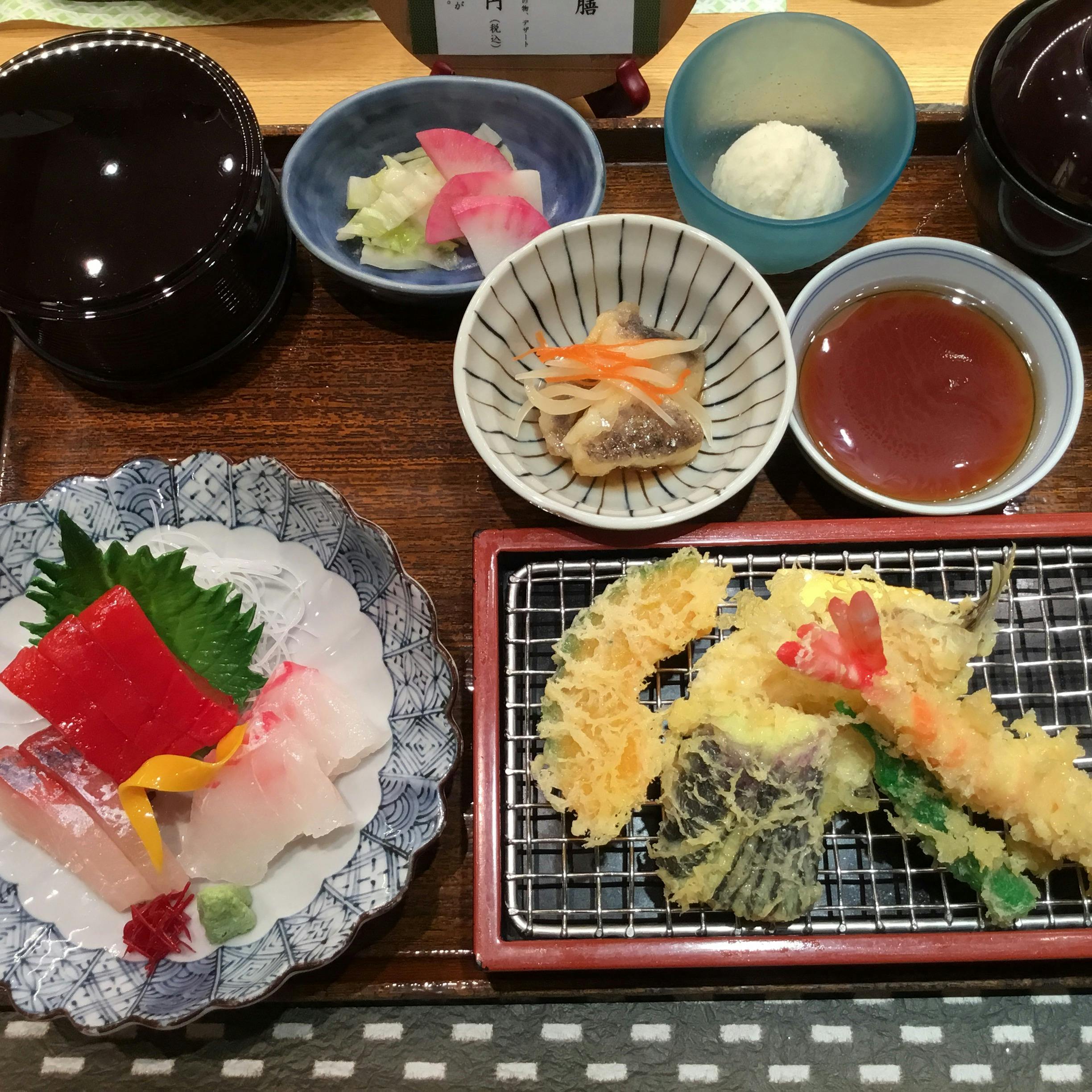 さがみ 新宿小田急店 刺身 天麩羅御膳 乾杯1ドリンク 食後のカフェ付き 会食 ママ会 ランチ プラン メニュー 一休 Comレストラン