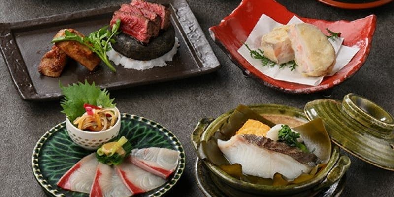 【匠takumiコース】旬の山幸/海幸と国産牛フィレ肉のステーキを堪能するプラン