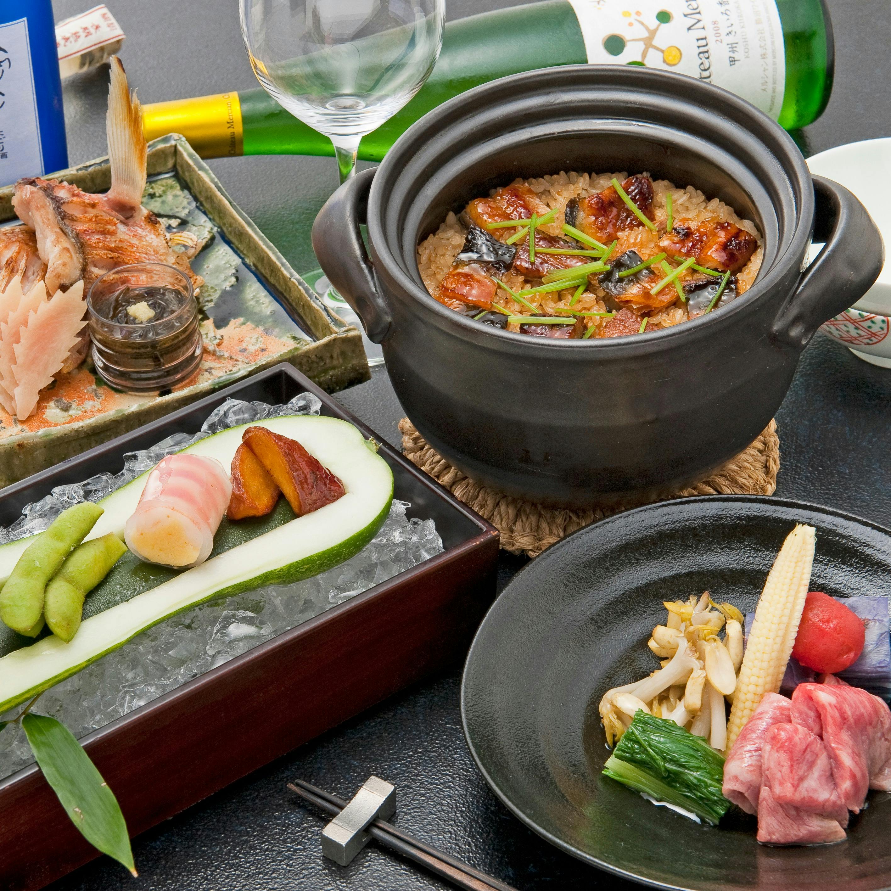 丸の内たまさか 北の丸コース 雲丹味噌鍋やクエご飯など 選べるドリンク付き ディナー プラン メニュー 一休 Comレストラン