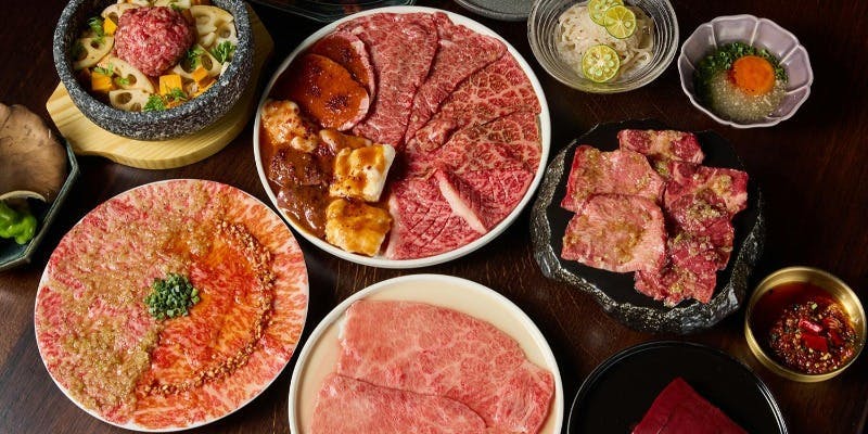 【YAKINIKU リッチコース】名物ユッケ、熟成タン、ホルモンなどKINTANの魅力を存分に！