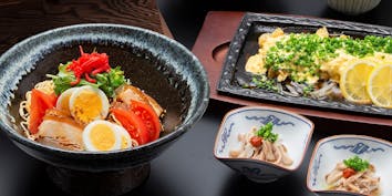 【旬才コース】サラダ、揚げ物、水炊きorもつ鍋など全5品 - 九州の旬 博多廊 法善寺店