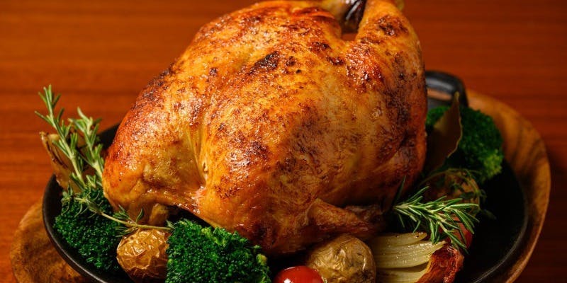 ロティサリーチキンコース＋ワンドリンク＋お土産付き（土曜日・祝日 限定）