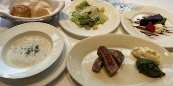【平日ランチコース】USDAプライムグレードサーロイン200gがメインのコース - Empire Steak House Roppongi