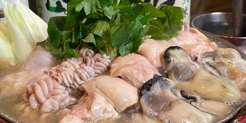 牡蠣、白子、あん肝の痛風鍋を愉しむIkkoku極鍋コース（冬季限定）