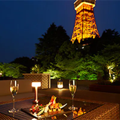 東京タワーを望む開放的なロケーション