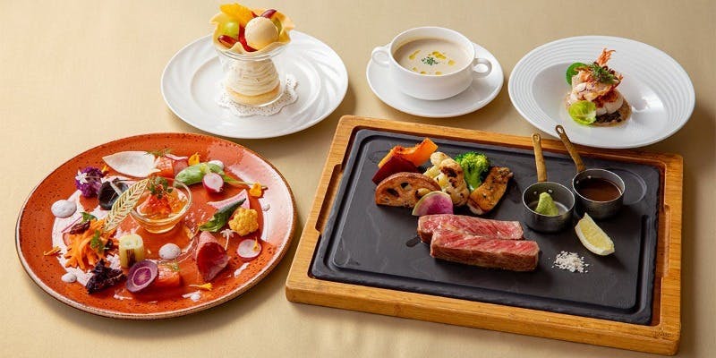 【予約限定｜シグネチャーディナー】オマール海老＆国産牛のWメイン　全6品＋90分フリーフロー