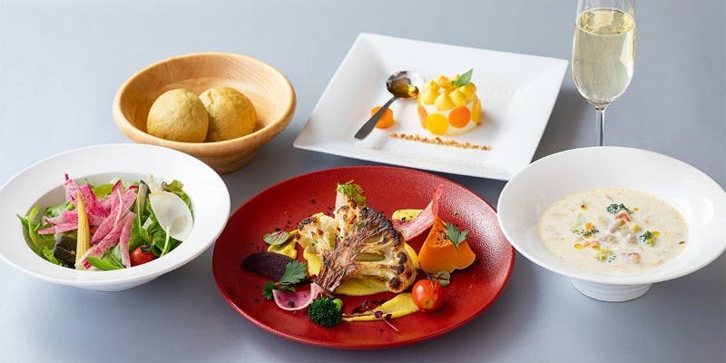 ホリデーベジフルコース　全4品＋乾杯スパークリングワイン付き
